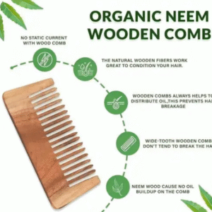Neem Wooden Comb – Nature’s Touch for Healthy Hair (Design no-Comb-11)