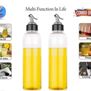 Plastic Oil Dispenser, 1000ml, Pack of 2, Clear