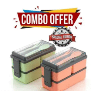 Plastic Combo 3 Compartment Lunch Box Tiffin for School and Office 3 Containers Lunch Box
