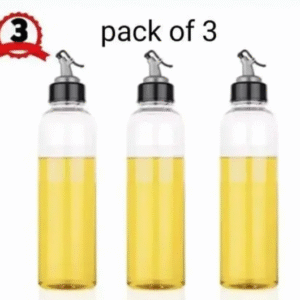 Oil Dispenser, 1000ml,Pack of 3, Clear Oil dispenser Bottle For Kitchen 1 Litre Oil Dispenser Bottle, 1000ml Oil Bottle(Pack Of 3)