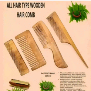 Neem Wooden Comb – Nature’s Touch for Healthy Hair (Design no-Comb-7)