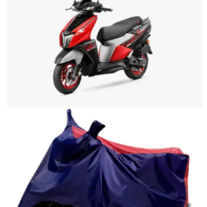 TVS Ntorq 125 Bike Cover/Scooty Cover with Side Mirror Pocket.100% Water Resistant Blue,red).