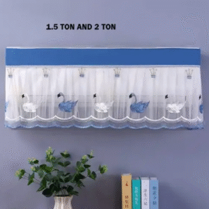 Air Conditioning Dustproof and Raning mood Cover Embroidery Designer Ac Cover for Indoor Split Ac 2 Ton (97 x 35 x 22 .5cm )