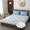 Real Dream Fitted Elastic Bedsheet For Double Bed Size (72*78*8) Inches With 2 Pillow Cover And For Single Bed Size (36*72*8) With 1 Pollow Cover.