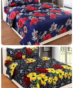 51 Polycotton Double Bed Sheet 90"/90" + 4 Pillow Covers 17"/27"