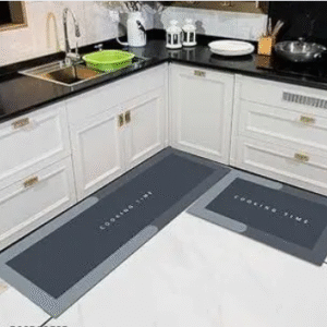 2 Pcs Kitchen Mats, Waterproof Memory Foam Kitchen Rugs, Standing Desk Mat Floor Mats, Comfort Runner Rug Carpets for Kitchen Floor, Sink - (120 * 40 cm, 40 * 60 cm, Multicolor)
