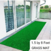 High Density 25 mm Green Grass Mat for Room/Door/Balcony/Hotel/Shop Size 1.5 feet by 8 feet Pack of 1