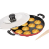 Appam Maker Non Stick with lid 12 pits, appam pan, appe pan, appam Maker Non Stick with lid, paniyaram pan Non Stick, appe pan Non Stick