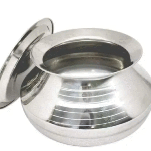 Small Stainless Steel Handi degchi, Gundu, Multipurpose Pot with Lid ( Pongal Handi , 1000 ML , Dishwasher Safe ) (Stainless Steel)