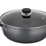 Glass lid kadhai, glass lid kadai, nonstick kadai, pot and pan set, nonstick cookware set Kadhai Non-Stick with Glass Lid Pot ,Handi Sat,Fry pan(new