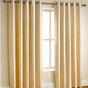 Luxury Plain Curtains (Pack of 2) – Cream | Perfect for Doors & Windows | Premium Quality by Cotton Bolls Textiles