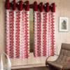 Fancy Curtain Polyester 5ft Window Pack of 2 -Maroon