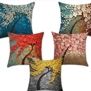SELF DESIGN CUSHION COVER SET OF 5 ,SIZE 16inch X 16 inch