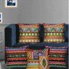 Fancy Digital Desgin Decorative Cushion Covers (16 X 16 Inch)Set of 5