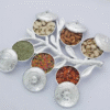 Multipurpose Tree Shape 6 Section Royal Design Silver Storage/Gift Box / Dry Fruits Box Pack Of 1