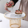 Metal Cupcake Stand White And Gold Multipurpose Serving Stand Perfect For Weeding, Parties And Special Occasion