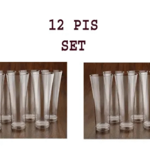Unbreakable Plastic Glass Set of 12 PCS for Cocktail/Soft Drink/Cold Drink/Mocktail Soda/Juice/Water for Party Picnic Dining Table Serving Office Home Kitchen