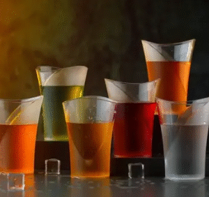 Multipurpose Stylish Glass Set of 6 Pcs Transparent ABS Poly-Carbonate Body Unbreakable Plastic Material (Transparent) 250ml