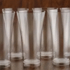 6 Pcs Round Long Unbreakable Transparent BPA Free Food Grade Plastic Fiber Drinking Water Glass Set, Juice Glass, Cocktail, Lassi, Soda, Milkshake, Beer Glass, Wine Glass Set