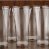 6 Pcs Round Long Unbreakable Transparent BPA Free Food Grade Plastic Fiber Drinking Water Glass Set, Juice Glass, Cocktail, Lassi, Soda, Milkshake, Beer Glass, Wine Glass Set