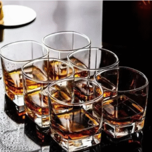 Square Highball tumbler glass| glass |bevearage glass (Pack of 6)