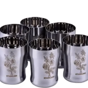 SET OF 6 Laser Print Serving Glasses, Unbreakable Water Drinking Glasses Set