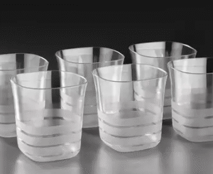 (Pack of 6) Latest 6 Pcs Plastic Diamond Design Unbreakable Stylish Transparent Water Glass/Juice Glass/Beer Glass/Wine Glass Plastic Glass Set Glass Set Water/Juice Glass (250 ml, Plastic, Clear)