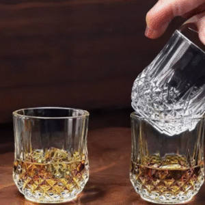 Heavy Unbreakable Stylish Look Fully Transparent Plastic Glasses Set 315 ml (6pcs)