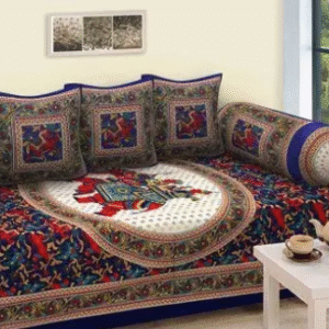 Beautiful Printed Cotton Diwan Set