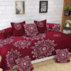 croton Tend makes supersoft Diwanset in cotton fabric which TC 500 contains 1 single bedsheet, 2 bolster covers & 5 zipper cushion covers.