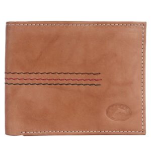 Delfin Genuine Leather Wallet for Men (Tan)