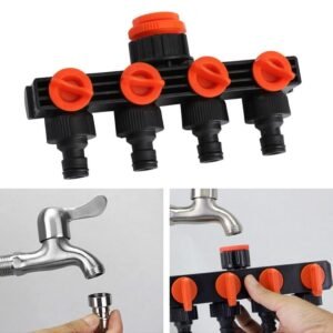 4 Way Water Tap Connector