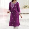Elegant Kurta With Three-Quarter Sleeves