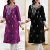 Kurta With Three-Quarter Sleeves