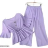 Trendying stylish unique Amazing crepe 2pc jumsuit girls