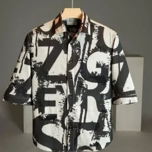 Premium Cotton Blend Luxury Print Comfort Fit Luxe Shirt for Men