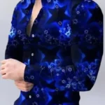 STAR BLUE PRINTED SHIRT