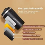 vacuum insulated coffee mug with temperature display 380 ml