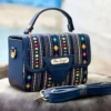 women jacquard print sling bag