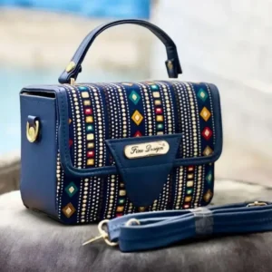 women jacquard print sling bag