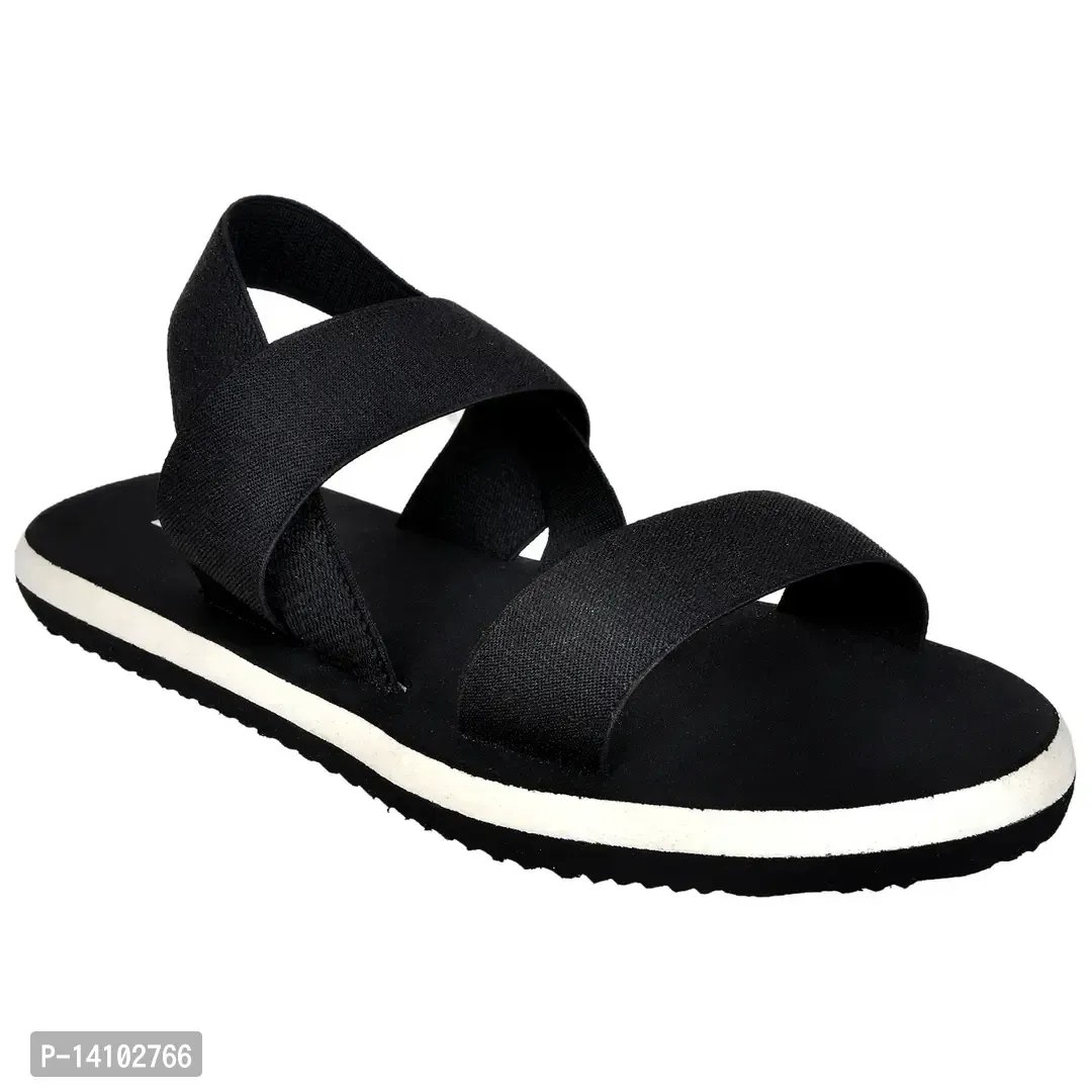 grey colour elastice men sandal sdl 06 black