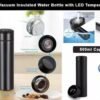 temperature smart vacuum insulated thermos water bottle with led temperature dis
