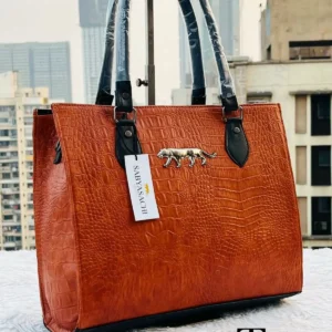 sabyasachi crocodile leather office & travel tote