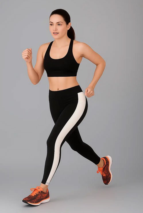 WUGO:: Premium Quality Mid-Waist Gym Leggings | Soft Yoga Pants | Stylish Fitness Tights for Girls or Women