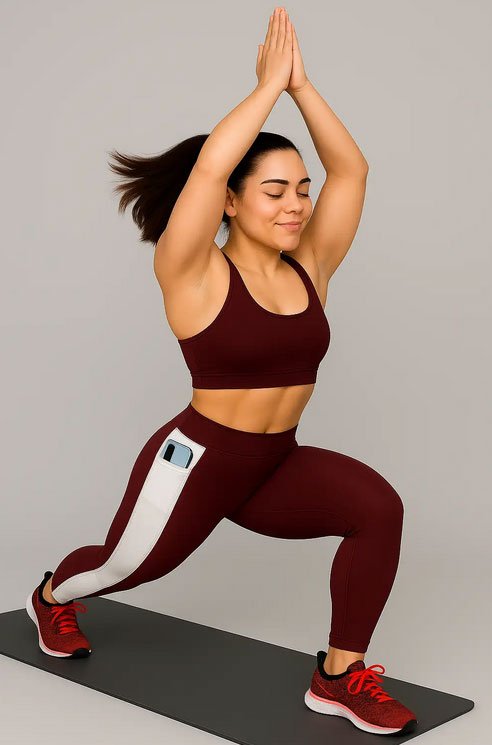 WUGO:: Premium Quality Activewear Yoga Tights | Mid-Waist Gym Pants | Stretchable Workout Wear for Girls or Women