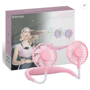 Neck Fan, Rechargeable Mini USB Personal Fan with 360 Rotation, 3 Adjustable Speeds USB Fan (Multicolor)