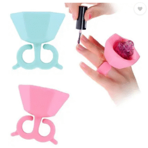 Round Nail Polish Holder Wearable Bottle Display Silicone Nail paint Stand