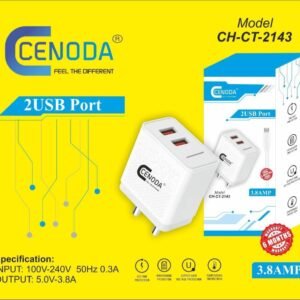 CENODA CT 2143 2 PORT USB QUICK CHARGER TYPE-V8