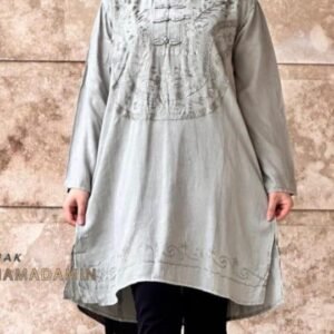Light Grey Embroidered Tunic.
