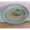 Green platter With Dip By Shivika's Pottery